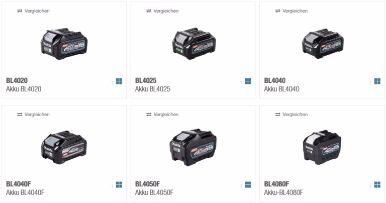 Makita XGT Akku Vergleich
