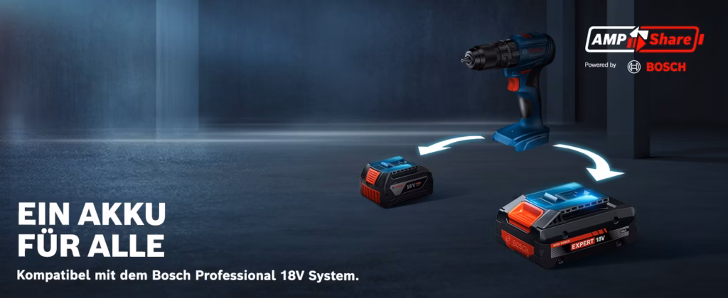 Bosch Akku Ampshare - maximale Kompatibilität im 18V Ersatzakku System