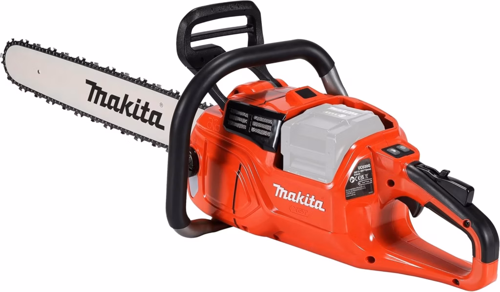 Die Makita UC030GZ03 Akku-Kettensäge, 40V Max ist ein Paket ohne passenden Ersatzakku