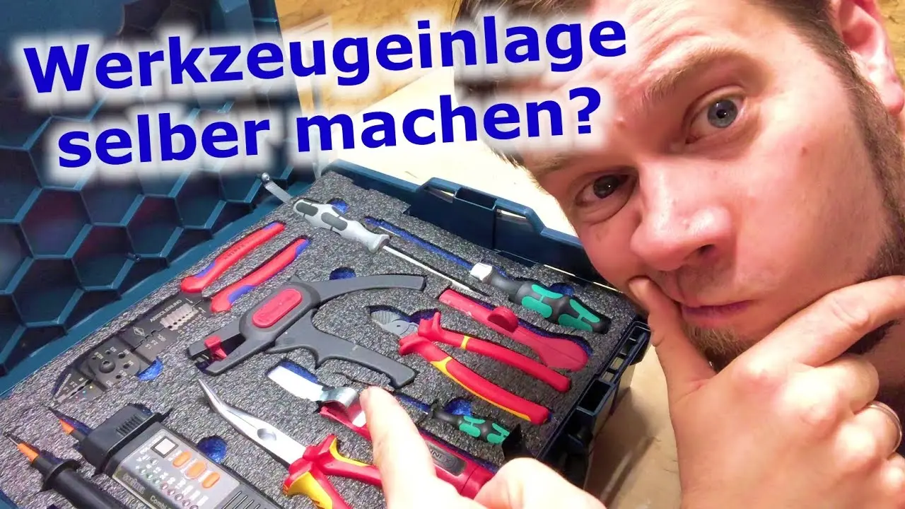 Video abspielen: Schaumstoffeinlage für den Werkzeugkoffer leer gestalten