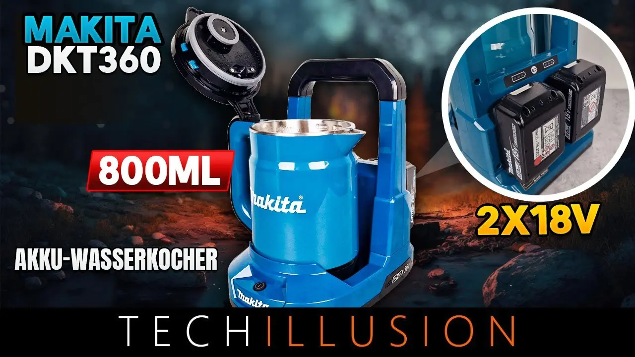Youtube Video Vorschau: Makita DKT360 Akku Wasserkocher Review