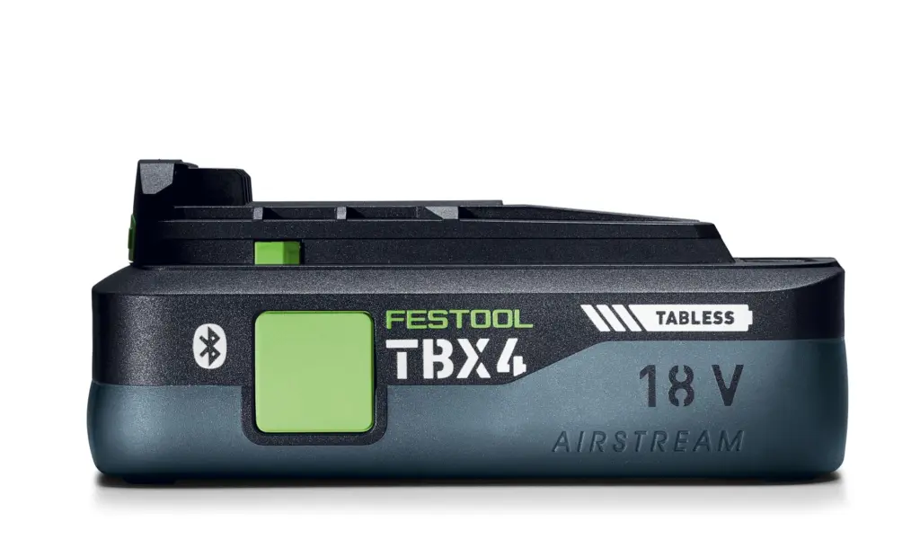 Der neue Tabless-Akku von Festool - TBX4 18V Airstream im Bild