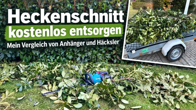 Heckenschnitt kostenlos entsorgen: Mein Vergleich von Anhänger und Häcksler