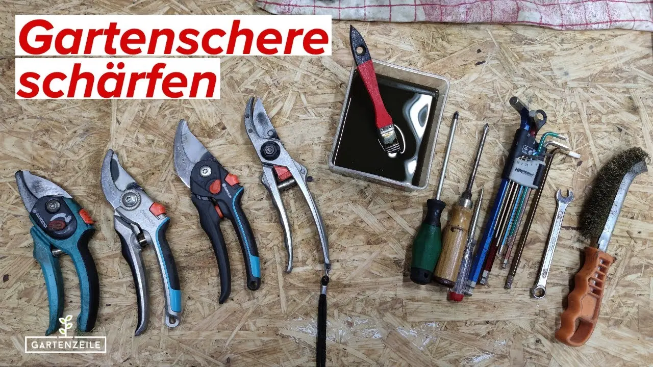 Gartenschere schärfen - Videoanleitung mit Demontage