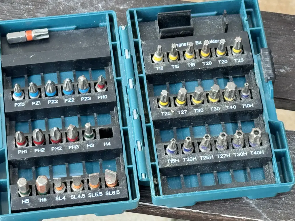 PZ PH und Torx Bits in verschiedenen Größen aus meinem Werkzeugbestand
