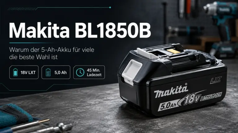 Makita BL1850B im Praxischeck mit 18 V LXT, 5,0 Ah und 45 Minuten Ladezeit