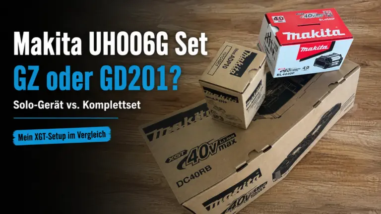 Makita UH006G Set GZ oder GD201 im Vergleich mit XGT Akku und Ladegerät