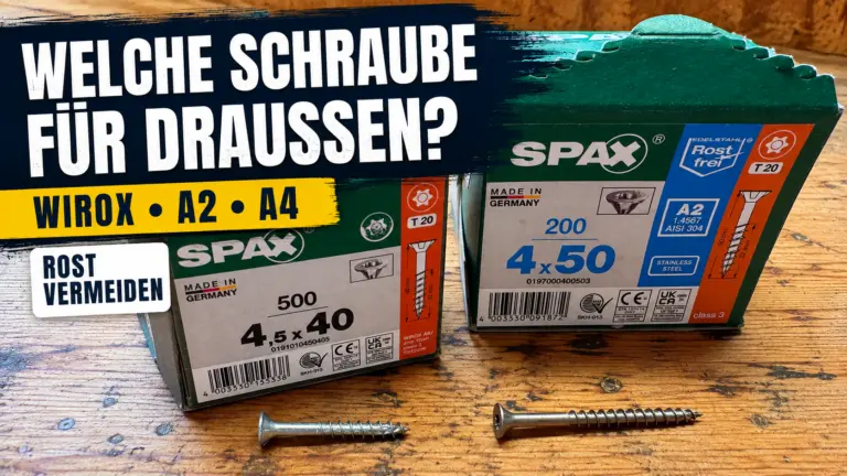 Schrauben für draußen im Vergleich: WIROX, A2 und A4 als Korrosionsschutz