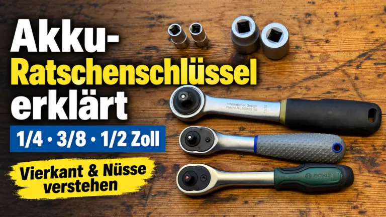 Akku-Ratschenschlüssel erklärt: Vergleich von 1/4, 3/8 und 1/2 Zoll mit Ratschen und Nüssen