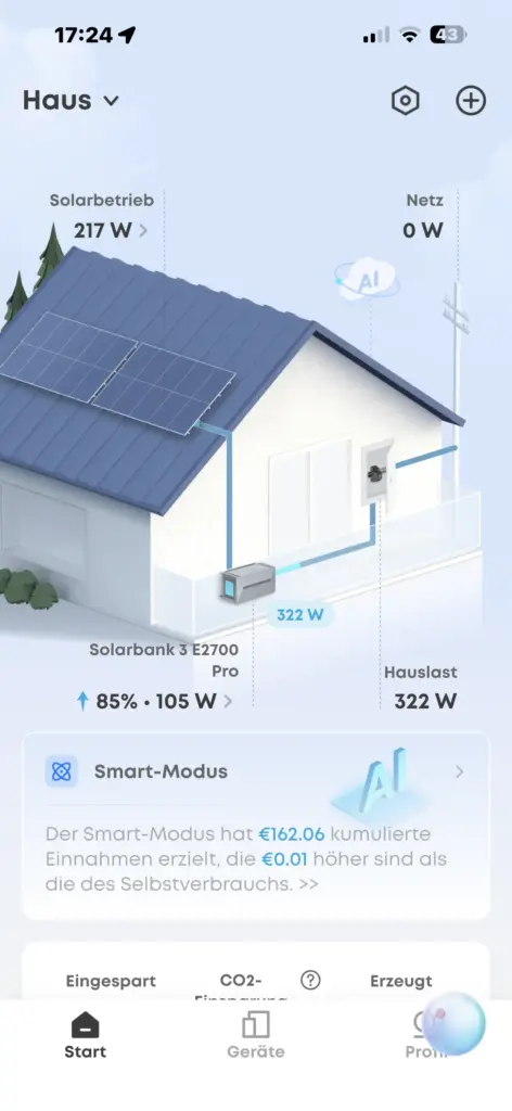 Balkonkraftwerk bei Stromausfall: Anker-App vor dem Trennen der Solarbank-Netzverbindung