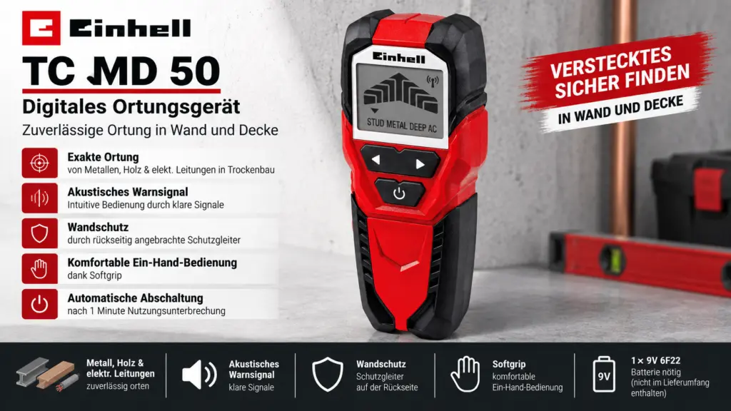 Ortungsgerät unter 50 Euro: Einhell TC-MD 50 Produktgrafik