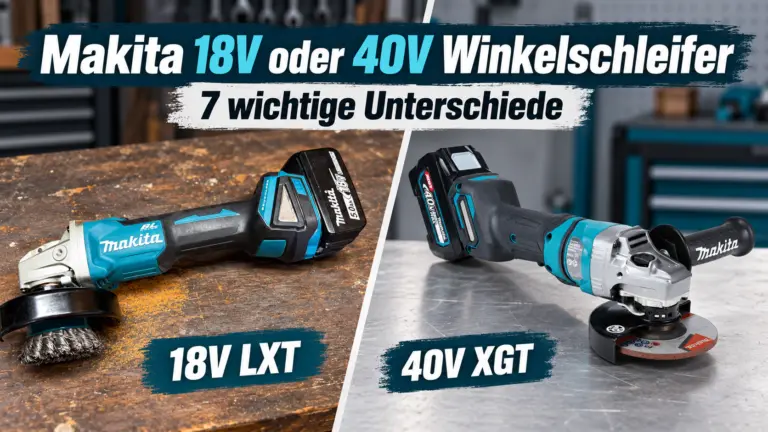 Makita 18V oder 40V Winkelschleifer mit 18V-LXT-Modell und 40V-XGT-Winkelschleifer im Vergleich