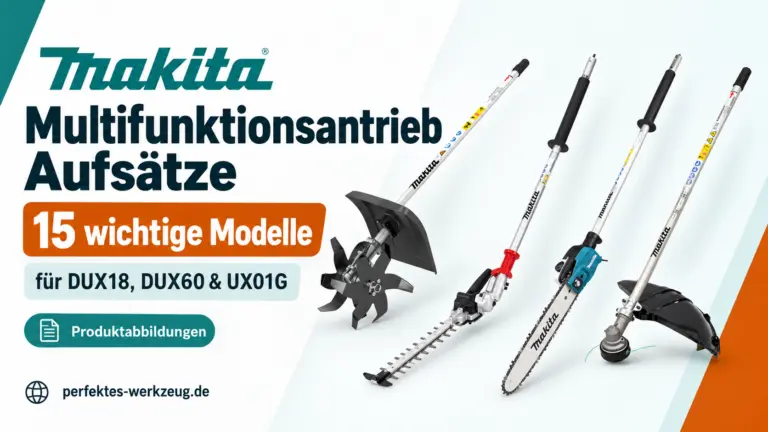 Makita Multifunktionsantrieb Aufsätze mit Bodenfräse, Heckenschere, Hochentaster und Trimmer im Vergleich