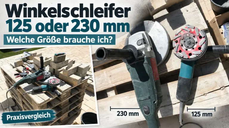 Winkelschleifer 125 oder 230 mm im Praxisvergleich mit beiden Geräteklassen