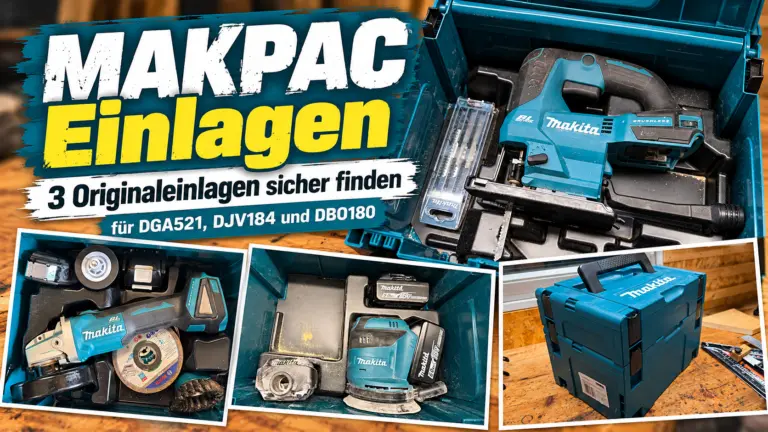 MAKPAC Einlagen für Makita DGA521, DJV184 und DBO180 in passenden Koffern